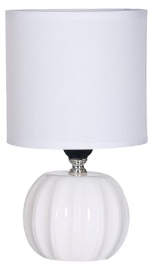 POWERTECH επιτραπέζιο φωτιστικό HLL-0139, E27, κεραμική βάση, λευκό