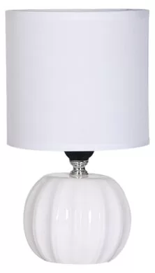 POWERTECH επιτραπέζιο φωτιστικό HLL-0139, E27, κεραμική βάση, λευκό