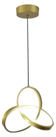 POWERTECH LED φωτιστικό οροφής HLL-0146, 25W, 4000K, Φ40cm, 1m, χρυσό