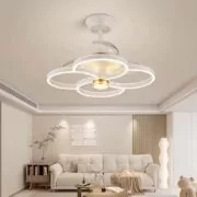 POWERTECH ανεμιστήρας οροφής HLL-0147 με LED φως, 120W, Φ65x45cm, λευκός 2