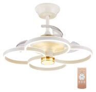 POWERTECH ανεμιστήρας οροφής HLL-0147 με LED φως, 120W, Φ65x45cm, λευκός 1