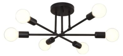 POWERTECH φωτιστικό οροφής HLL-0151, 6x E27, μεταλλικό, μαύρο 1 POWERTECH φωτιστικό οροφής HLL-0151, 6x E27, μεταλλικό, μαύρο