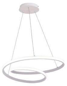 POWERTECH LED φωτιστικό οροφής HLL-0153, 25W, 4000K, Φ40cm, 1m, λευκό