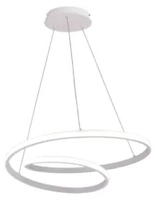 POWERTECH LED φωτιστικό οροφής HLL-0153, 25W, 4000K, Φ40cm, 1m, λευκό