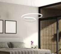 POWERTECH LED φωτιστικό οροφής HLL-0153, 25W, 4000K, Φ40cm, 1m, λευκό 2