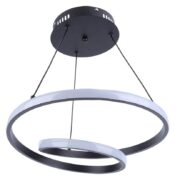 POWERTECH LED φωτιστικό οροφής HLL-0154, 25W, 4000K, Φ40cm, 1m, μαύρο 1
