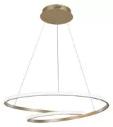 POWERTECH LED φωτιστικό οροφής HLL-0155, 25W, 4000K, Φ40cm, 1m, χρυσό 1