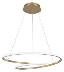 POWERTECH LED φωτιστικό οροφής HLL-0155, 25W, 4000K, Φ40cm, 1m, χρυσό