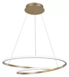 POWERTECH LED φωτιστικό οροφής HLL-0155, 25W, 4000K, Φ40cm, 1m, χρυσό