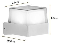 POWERTECH LED φωτιστικό τοίχου HLL-0156, 7W, 4000K, 560lm, IP65, λευκό 4