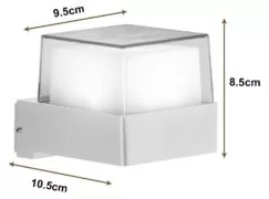 POWERTECH LED φωτιστικό τοίχου HLL-0156, 7W, 4000K, 560lm, IP65, λευκό 4