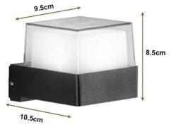 POWERTECH LED φωτιστικό τοίχου HLL-0157, 7W, 4000K, 560lm, IP65, μαύρο 11 POWERTECH LED φωτιστικό τοίχου HLL-0157, 7W, 4000K, 560lm, IP65, μαύρο 5