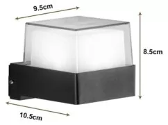 POWERTECH LED φωτιστικό τοίχου HLL-0157, 7W, 4000K, 560lm, IP65, μαύρο 11 POWERTECH LED φωτιστικό τοίχου HLL-0157, 7W, 4000K, 560lm, IP65, μαύρο 5