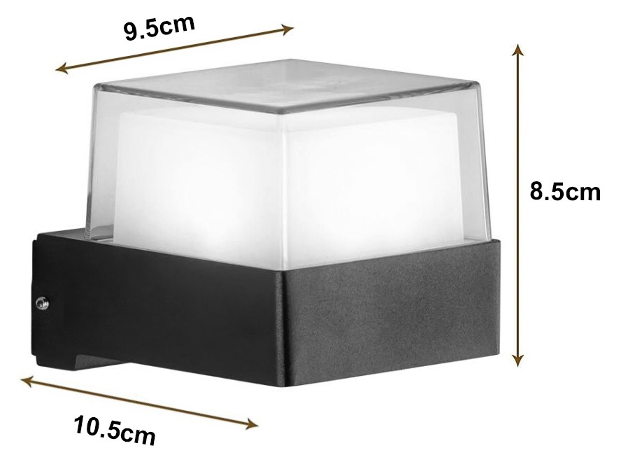 POWERTECH LED φωτιστικό τοίχου HLL-0157, 7W, 4000K, 560lm, IP65, μαύρο 7 POWERTECH LED φωτιστικό τοίχου HLL-0157, 7W, 4000K, 560lm, IP65, μαύρο - Image 5