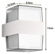 POWERTECH LED φωτιστικό τοίχου HLL-0158, 14W, 4000K, 1120lm, IP65, λευκό 4