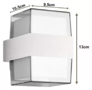 POWERTECH LED φωτιστικό τοίχου HLL-0158, 14W, 4000K, 1120lm, IP65, λευκό 4