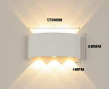 POWERTECH LED φωτιστικό τοίχου HLL-0160, 6W, 4000K, 510lm, IP65, λευκό 4