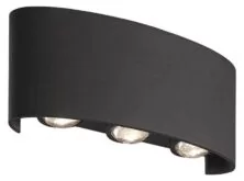 POWERTECH LED φωτιστικό τοίχου HLL-0161, 6W, 4000K, 510lm, IP65, μαύρο