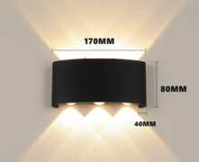 POWERTECH LED φωτιστικό τοίχου HLL-0161, 6W, 4000K, 510lm, IP65, μαύρο 11 POWERTECH LED φωτιστικό τοίχου HLL-0161, 6W, 4000K, 510lm, IP65, μαύρο 4