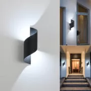POWERTECH LED φωτιστικό τοίχου HLL-0163, 10W, 4000K, 850lm, IP65, μαύρο 2
