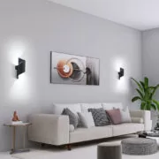POWERTECH LED φωτιστικό τοίχου HLL-0163, 10W, 4000K, 850lm, IP65, μαύρο 3