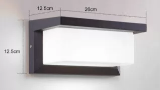 POWERTECH LED φωτιστικό τοίχου HLL-0165, 12W, 4000K, 960lm, IP65, μεταλλικό, μαύρο 3