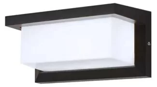 POWERTECH LED φωτιστικό τοίχου HLL-0165, 12W, 4000K, 960lm, IP65, μεταλλικό, μαύρο 1
