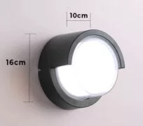 POWERTECH LED φωτιστικό τοίχου HLL-0167, 12W, 4000K, 960lm, IP65, μεταλλικό, μαύρο 3