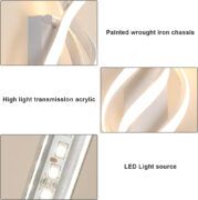 POWERTECH LED φωτιστικό τοίχου HLL-0168, 12W, 4000K, 960lm, λευκό 3