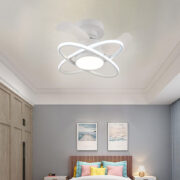 POWERTECH ανεμιστήρας οροφής HLL-0177 με LED φως, 96W, Φ60x28cm, λευκός 2