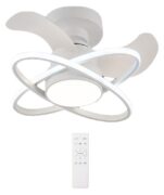 POWERTECH ανεμιστήρας οροφής HLL-0177 με LED φως, 96W, Φ60x28cm, λευκός 1