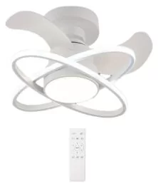 POWERTECH ανεμιστήρας οροφής HLL-0177 με LED φως, 96W, Φ60x28cm, λευκός