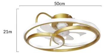 POWERTECH smart ανεμιστήρας οροφής HLL-0178 με LED φως, 50W, Φ50x21cm, χρυσός 9 POWERTECH smart ανεμιστήρας οροφής HLL-0178 με LED φως, 50W, Φ50x21cm, χρυσός 4