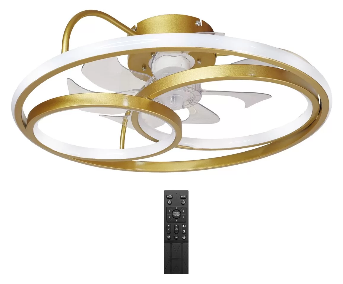 POWERTECH smart ανεμιστήρας οροφής HLL-0178 με LED φως, 50W, Φ50x21cm, χρυσός 3 POWERTECH smart ανεμιστήρας οροφής HLL-0178 με LED φως, 50W, Φ50x21cm, χρυσός