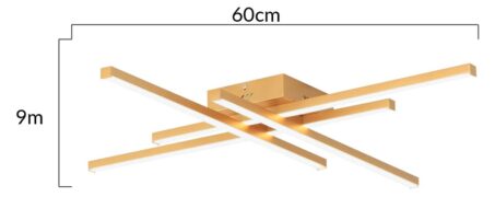 POWERTECH LED φωτιστικό οροφής HLL-0179, 50W, 4500K, 9x60x60cm, χρυσό 9 POWERTECH LED φωτιστικό οροφής HLL-0179, 50W, 4500K, 9x60x60cm, χρυσό 4