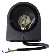 POWERTECH φωτιστικό τοίχου HLL-0187 για GU10 λάμπα, μεταλλικό, IP65, μαύρο 3