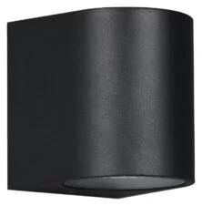 POWERTECH φωτιστικό τοίχου HLL-0187 για GU10 λάμπα, μεταλλικό, IP65, μαύρο