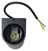 POWERTECH φωτιστικό τοίχου HLL-0188 για 2x GU10 λάμπες, μεταλλικό, IP65, μαύρο 3