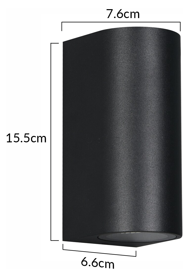 POWERTECH φωτιστικό τοίχου HLL-0188 για 2x GU10 λάμπες, μεταλλικό, IP65, μαύρο 7 POWERTECH φωτιστικό τοίχου HLL-0188 για 2x GU10 λάμπες, μεταλλικό, IP65, μαύρο - Image 5
