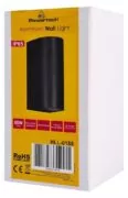 POWERTECH φωτιστικό τοίχου HLL-0188 για 2x GU10 λάμπες, μεταλλικό, IP65, μαύρο 6
