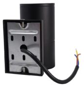 POWERTECH φωτιστικό τοίχου HLL-0189 για GU10 λάμπα, μεταλλικό, IP65, μαύρο 4