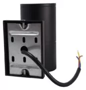 POWERTECH φωτιστικό τοίχου HLL-0189 για GU10 λάμπα, μεταλλικό, IP65, μαύρο 4