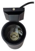 POWERTECH φωτιστικό τοίχου HLL-0190 για 2x GU10 λάμπες, μεταλλικό, IP65, μαύρο 3