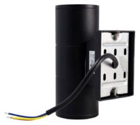 POWERTECH φωτιστικό τοίχου HLL-0190 για 2x GU10 λάμπες, μεταλλικό, IP65, μαύρο 4