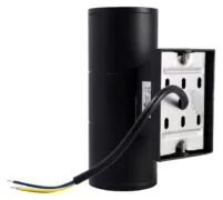 POWERTECH φωτιστικό τοίχου HLL-0190 για 2x GU10 λάμπες, μεταλλικό, IP65, μαύρο 4