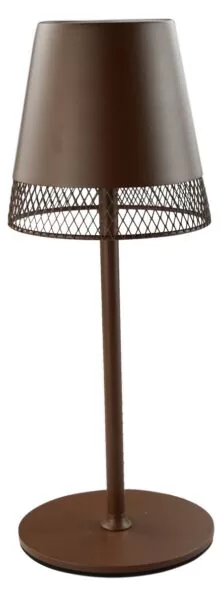 POWERTECH LED επιτραπέζιο φωτιστικό HLL-0191, ρυθμιζόμενο, επαναφορτιζόμενο, καφέ