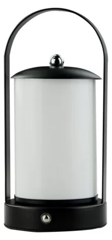POWERTECH LED επιτραπέζιο φωτιστικό HLL-0192 με λαβή, ρυθμιζόμενο, επαναφορτιζόμενο, μαύρο