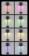 POWERTECH LED επιτραπέζιο φωτιστικό HLL-0195, RGB, ρυθμιζόμενο, επαναφορτιζόμενο, μαύρο 2