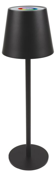 POWERTECH LED επιτραπέζιο φωτιστικό HLL-0195, RGB, ρυθμιζόμενο, επαναφορτιζόμενο, μαύρο