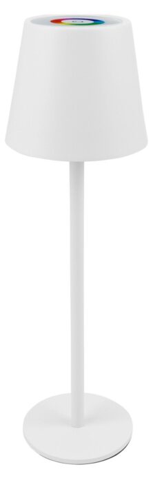 POWERTECH LED επιτραπέζιο φωτιστικό HLL-0196, RGB, ρυθμιζόμενο, επαναφορτιζόμενο, λευκό